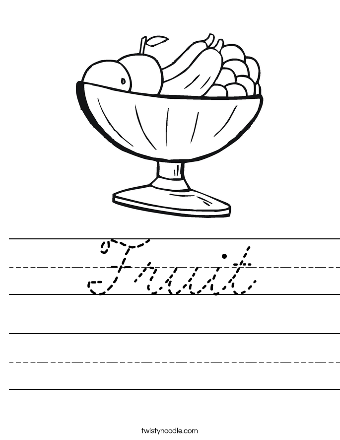 Fruit Worksheet
