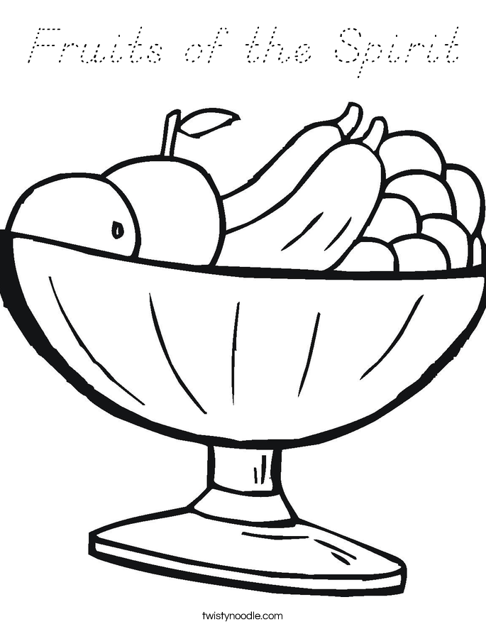 Fruits of the Spirit Coloring Page