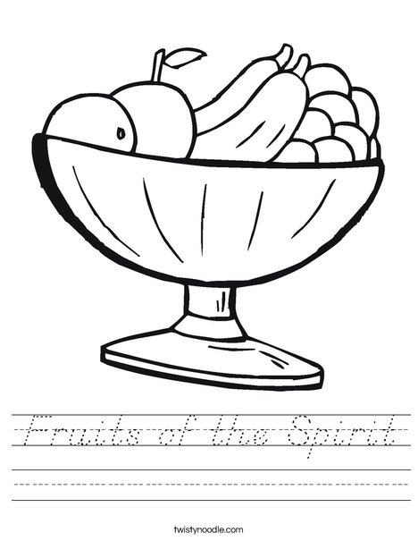 Fruit Bowl Worksheet