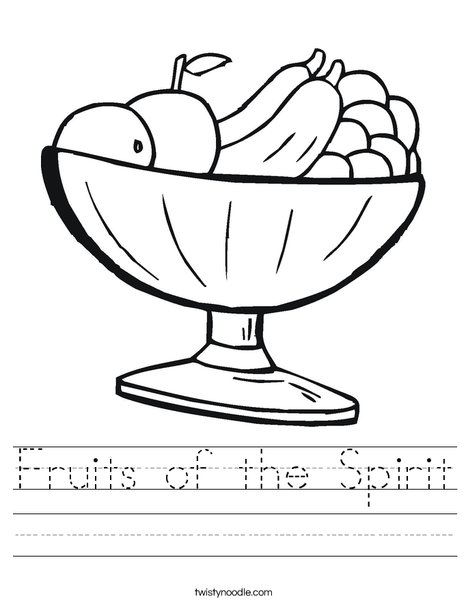 fruits of the spirit worksheet  twisty noodle