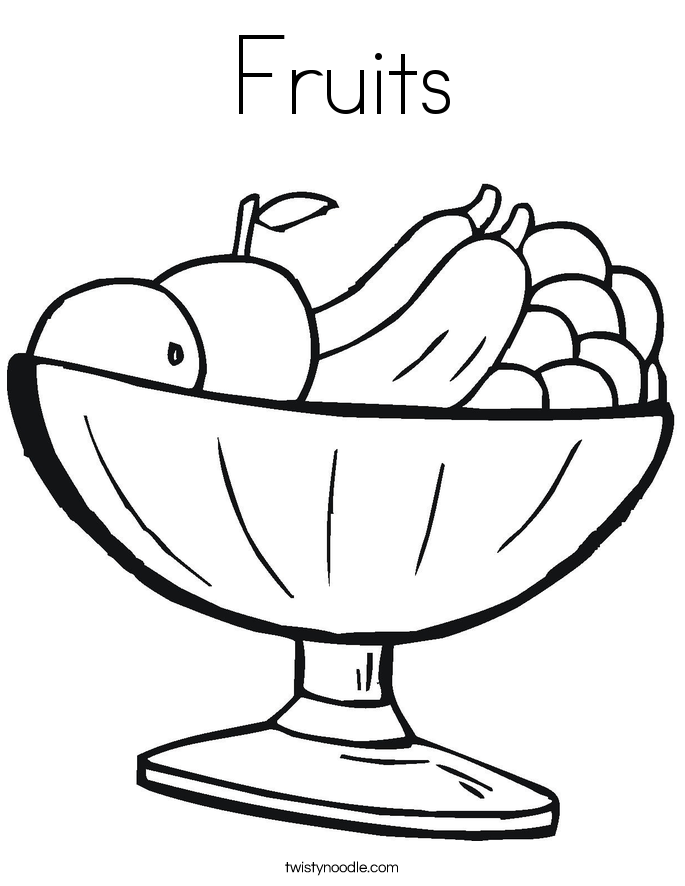 Fruits Coloring Page