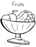 Fruits Coloring Page
