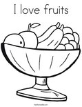 I love fruits Coloring Page
