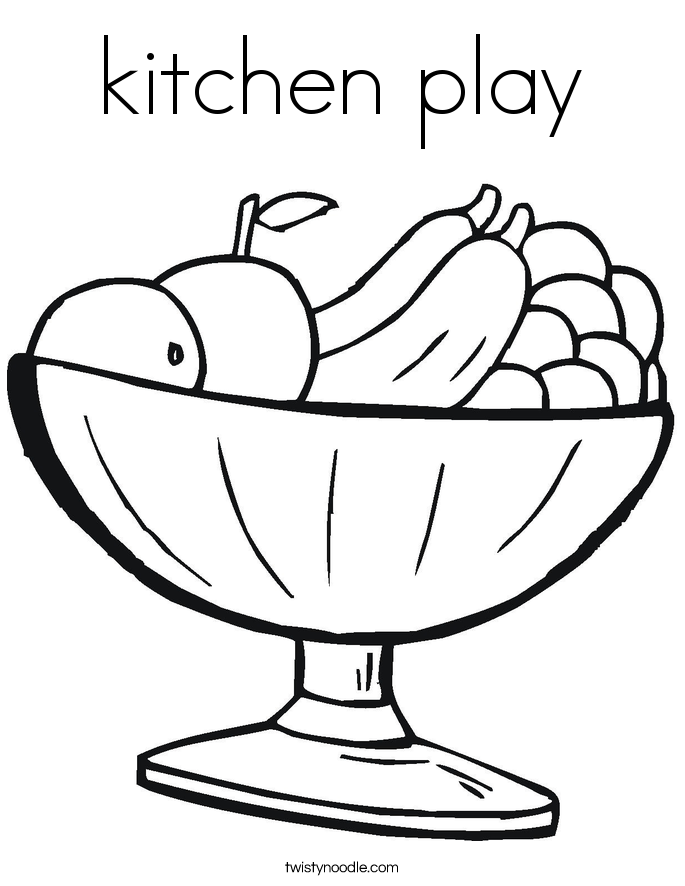 kitchen play Coloring Page
