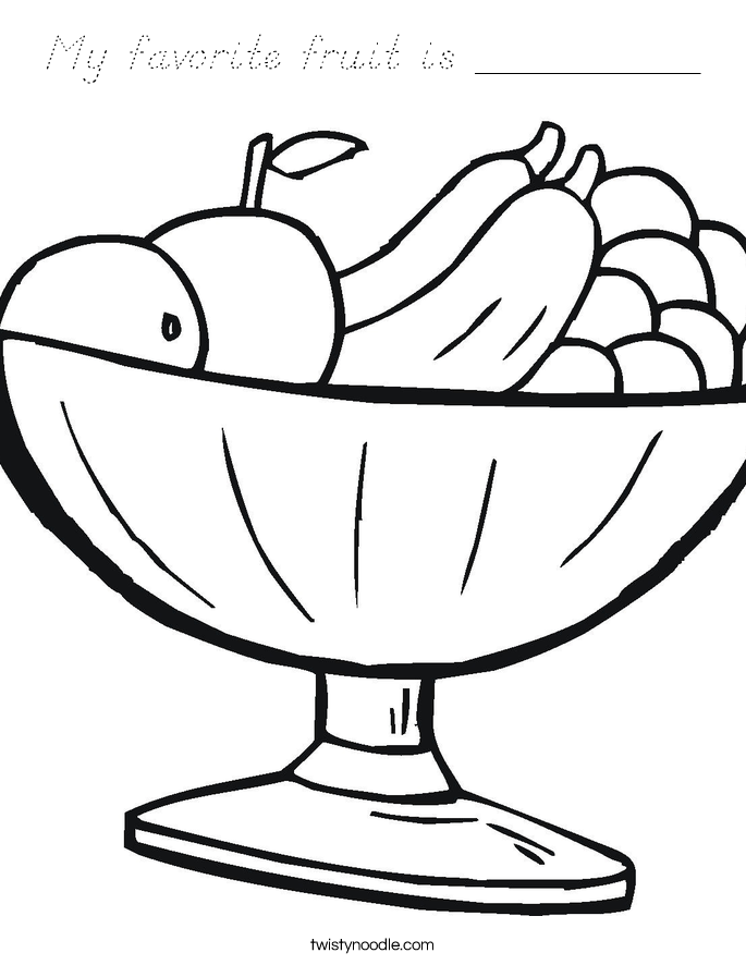 My favorite fruit is _________ Coloring Page