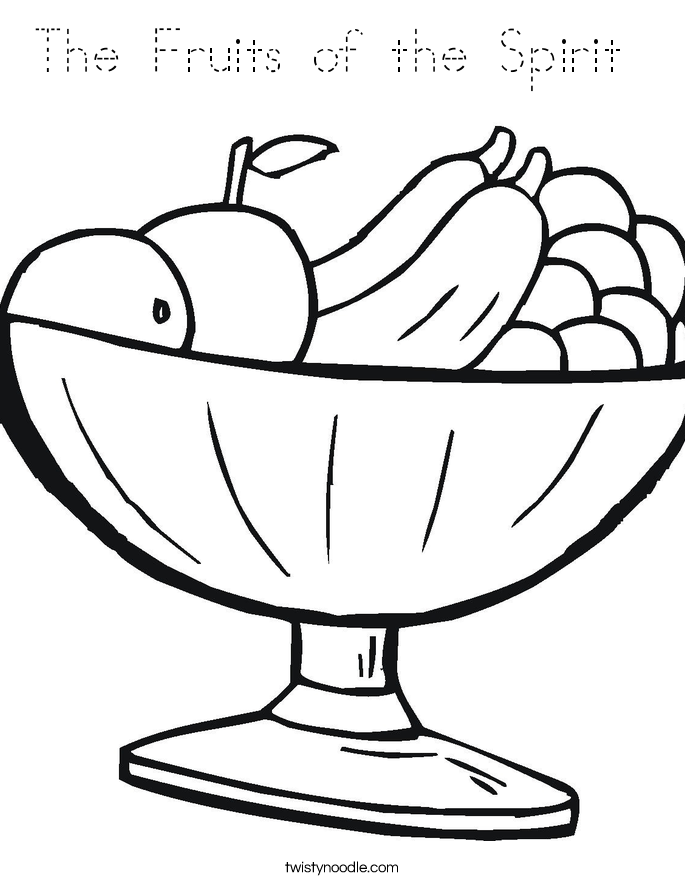 The Fruits of the Spirit  Coloring Page