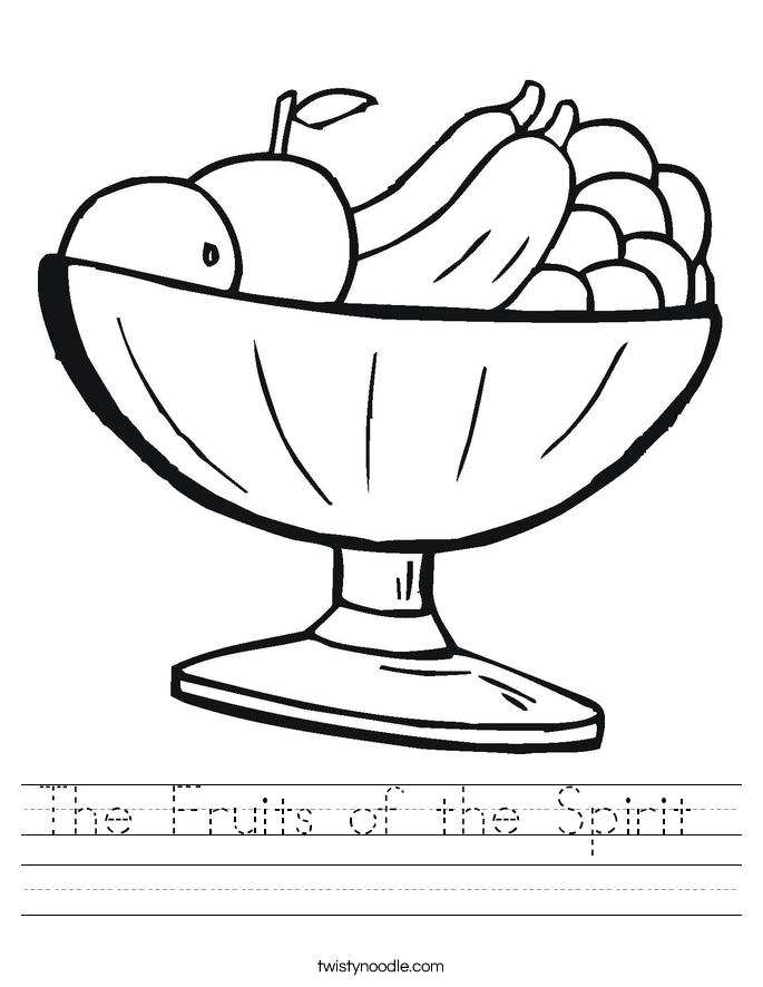 The Fruits of the Spirit  Worksheet