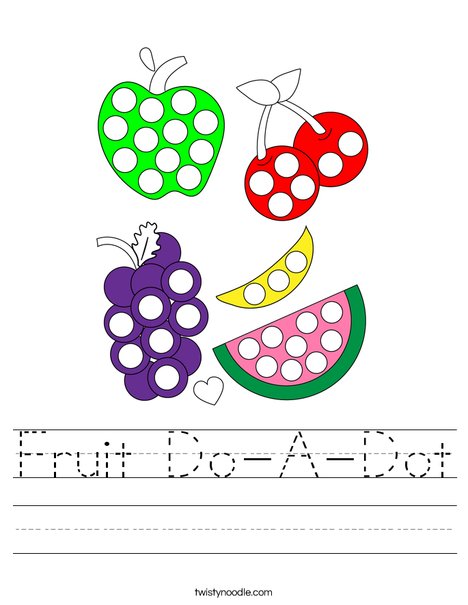 Fruit Do-A-Dot Worksheet