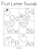 Fruit Letter Sounds Coloring Page