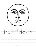 Full Moon Worksheet