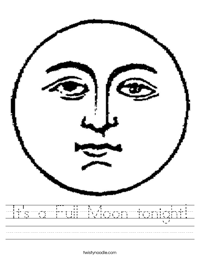 It's a Full Moon tonight! Worksheet