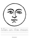 Man on the moon Coloring Page - Twisty Noodle