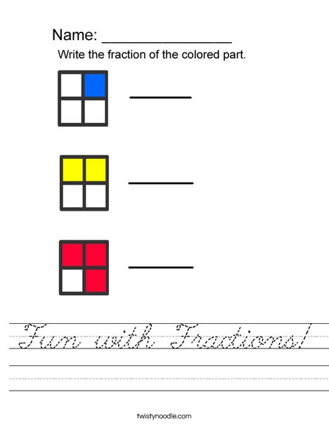 Fun with Fractions! Worksheet