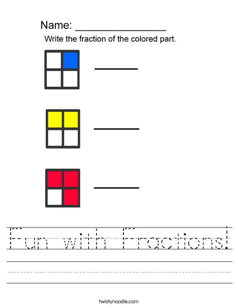 Fun with Fractions! Worksheet