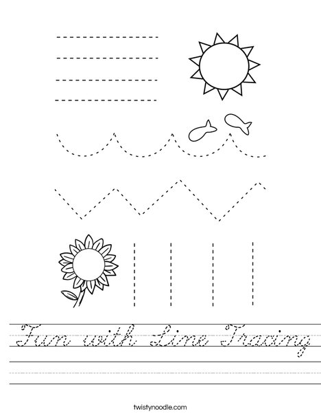 Fun with Line Tracing Worksheet