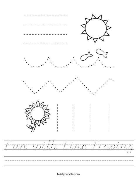 Fun with Line Tracing Worksheet