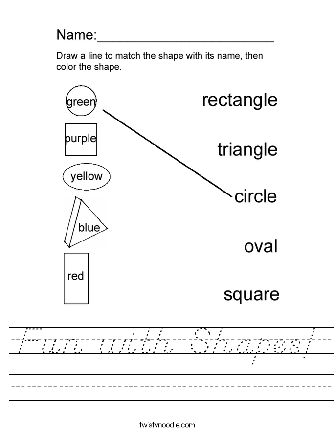 Fun with Shapes! Worksheet