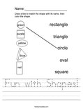 Fun with Shapes! Worksheet