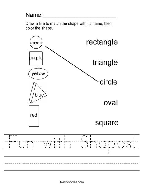 Fun with Shapes! Worksheet