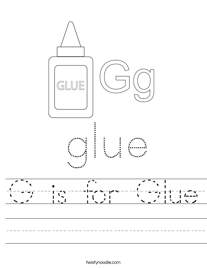 G is for Glue Worksheet