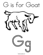 G is for Goat Coloring Page
