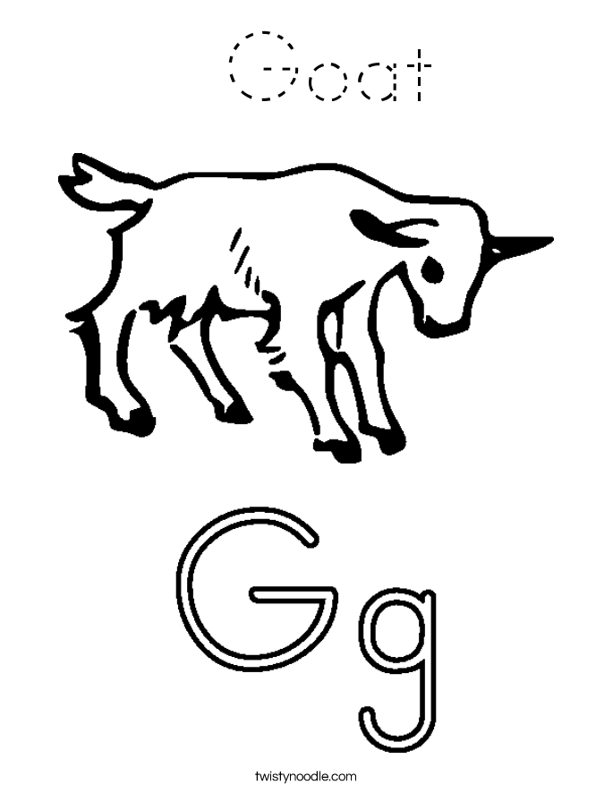  Goat Coloring Page