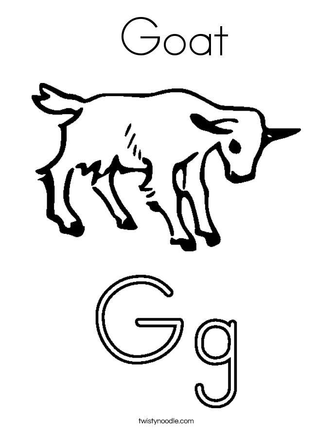  Goat Coloring Page