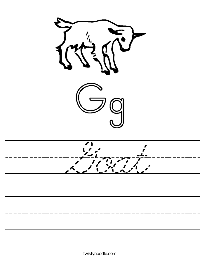  Goat Worksheet