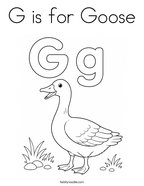 G is for Goose Coloring Page