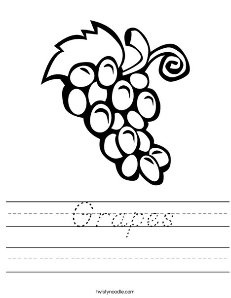 G is for Grapes Worksheet