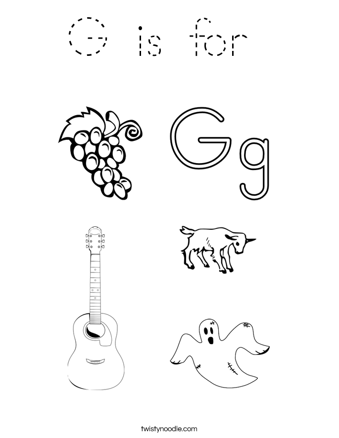 G is for  Coloring Page