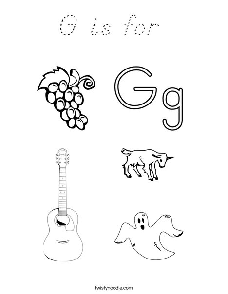G is for Coloring Page