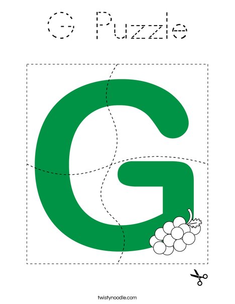 G Puzzle Coloring Page