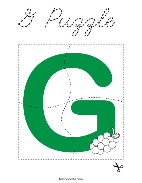 G Puzzle Coloring Page