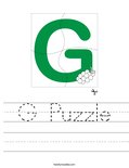 G Puzzle Worksheet