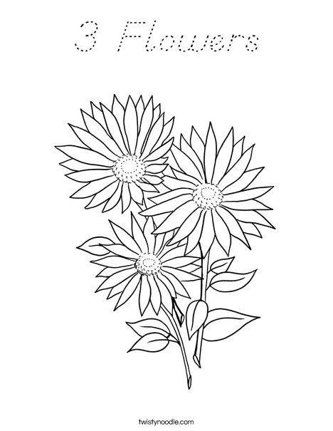 Garden Flowers Coloring Page