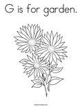 G is for garden.Coloring Page