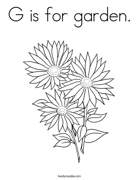 Garden Flowers Coloring Page