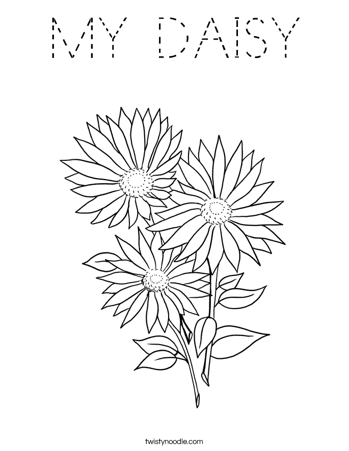 MY DAISY Coloring Page