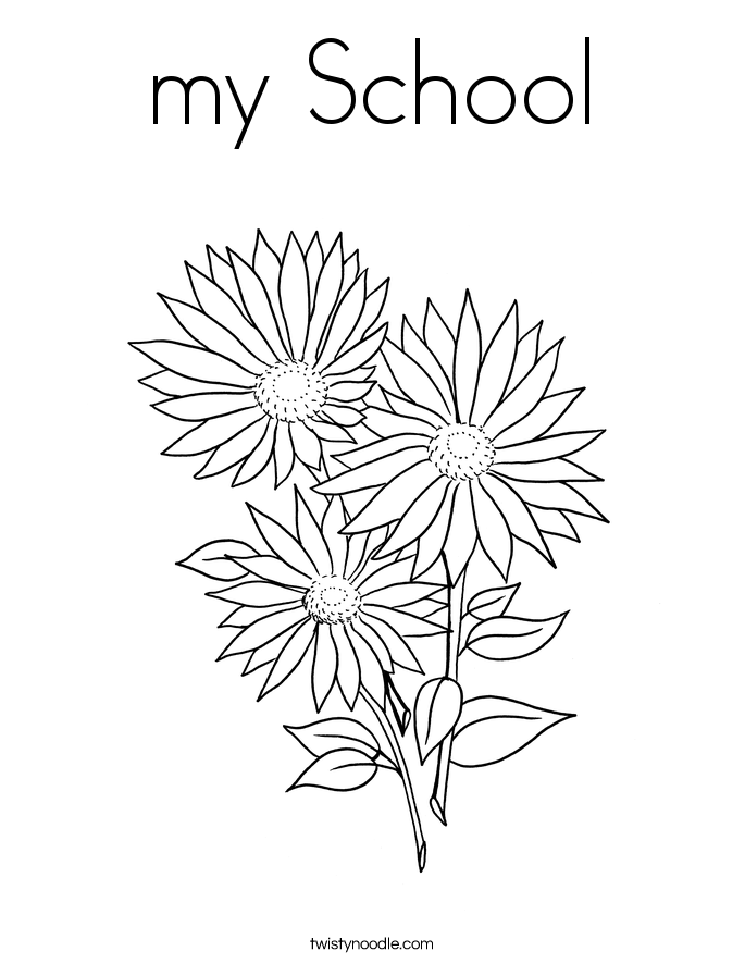 my School Coloring Page