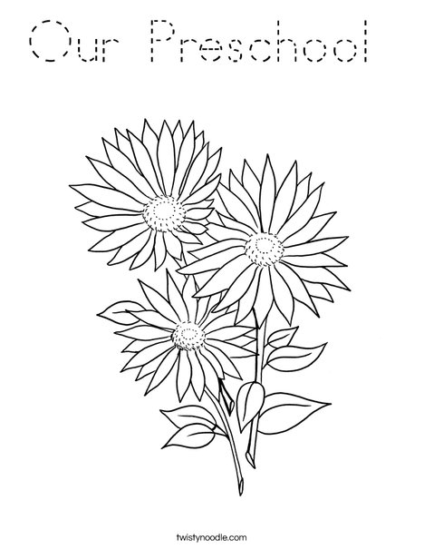 Garden Flowers Coloring Page