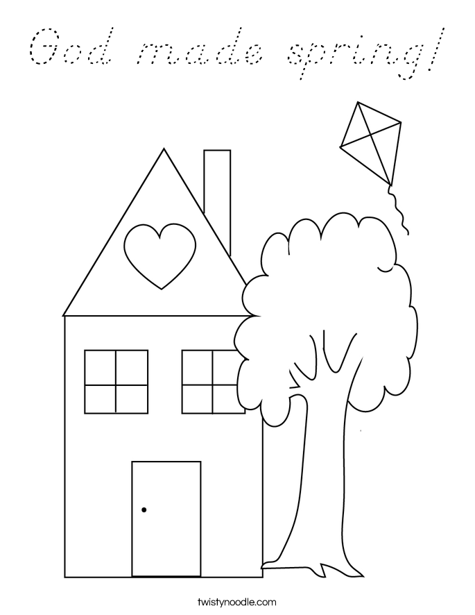 God made spring! Coloring Page