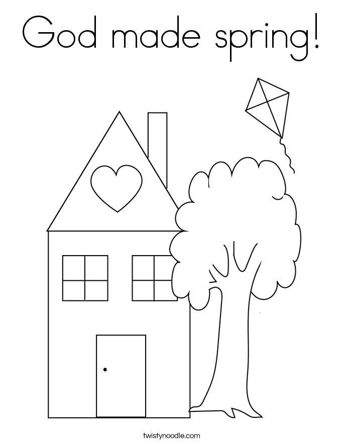 God made spring! Coloring Page