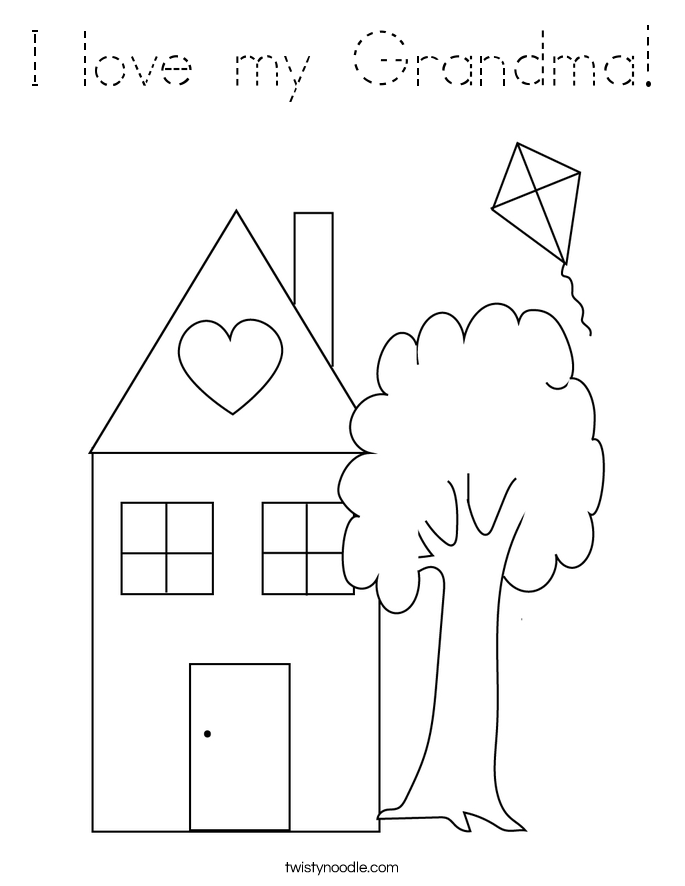 I love my Grandma! Coloring Page