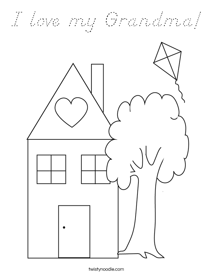 I love my Grandma! Coloring Page