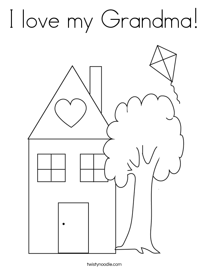 I love my Grandma! Coloring Page