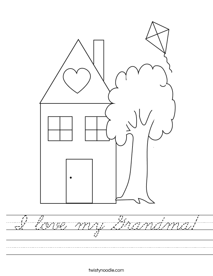 I love my Grandma! Worksheet