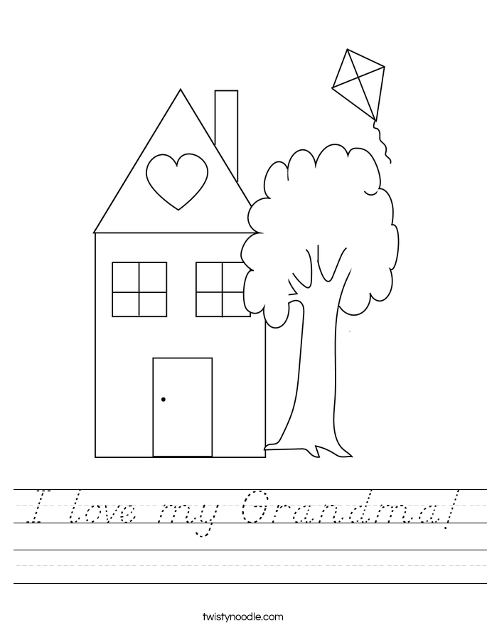 I love my Grandma! Worksheet