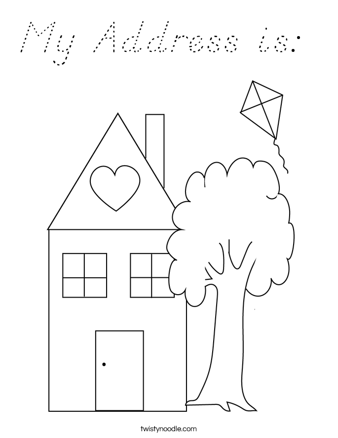 My Address is:  Coloring Page