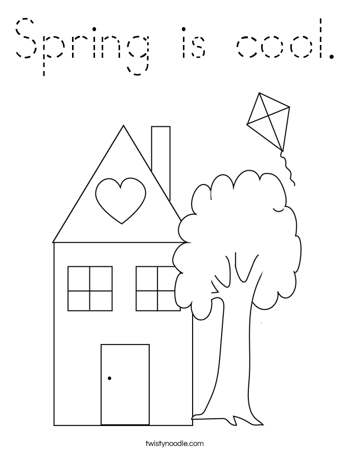 Spring is cool. Coloring Page